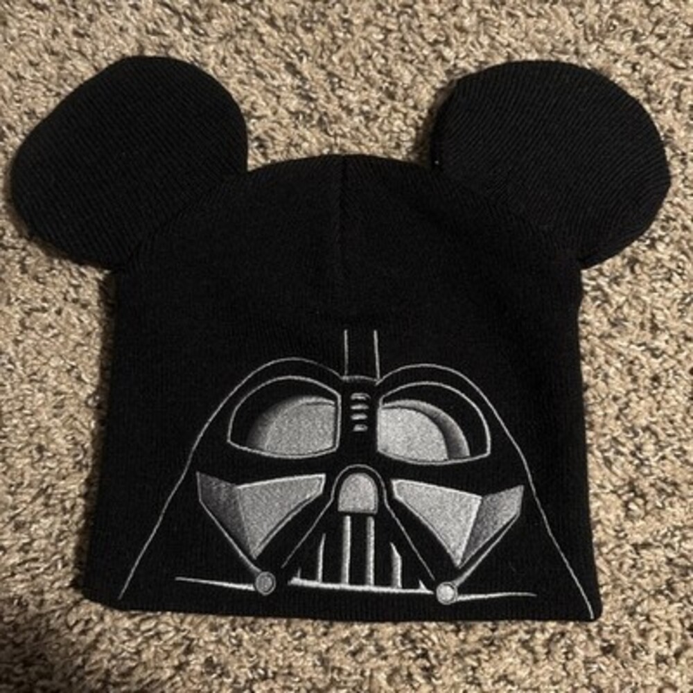 Disney Parks Official! Darth Vader Mickey Mouse Ears Beanie Worn Once!